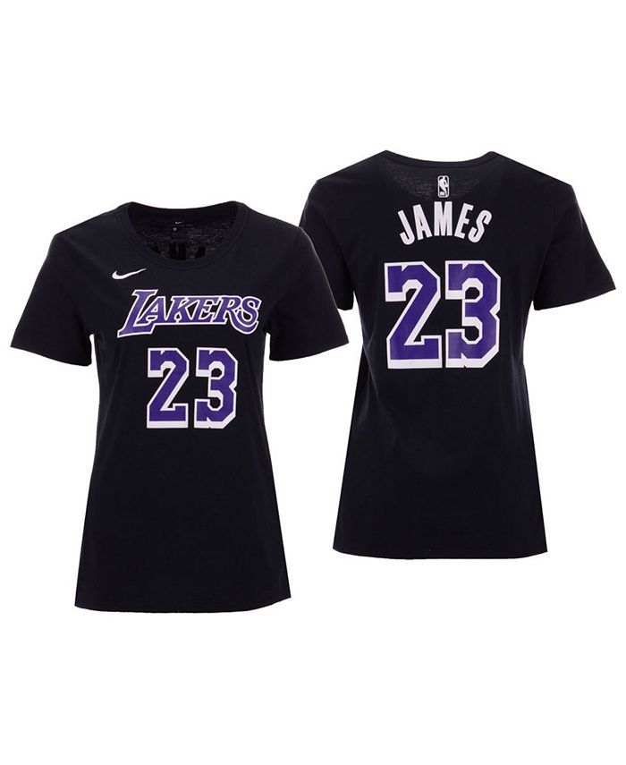 LeBron James Los Angeles Lakers Nike Name & Number T-Shirt - Black