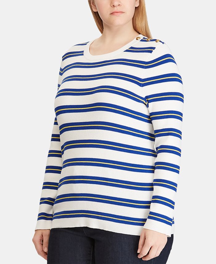 Lauren Ralph Lauren Plus Size Striped Sweater Macy's