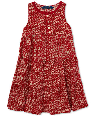 Polo Ralph Lauren Toddler Girls Floral-Print Cotton Dress 