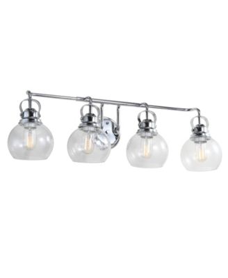 Shirley 4-Light Metal, Bubbled Glass Vanity Light