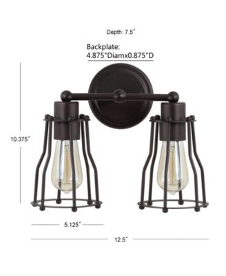 Evelyn 2-Light Metal Vanity Light