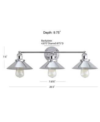 June 3-Light Metal Vanity Light