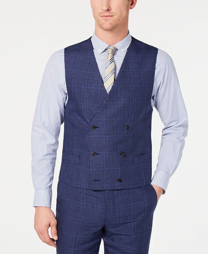 Lauren Ralph Lauren Men's Classic-Fit UltraFlex Blue Plaid Double ...