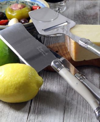 Laguiole Cheese Knife, Fork and Slicer Set, 5 Piece "Mist".