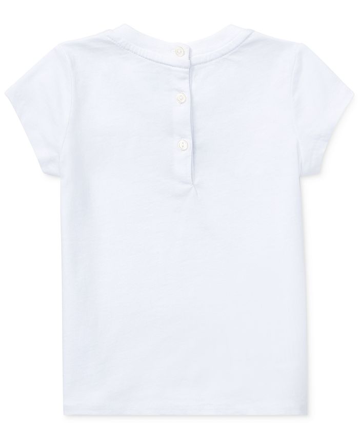 Polo Ralph Lauren Baby Girls Graphic Cotton T-Shirt - Macy's