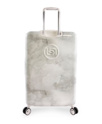 bebe pink marble suitcase