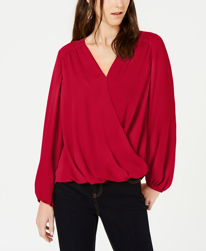 INC International Concepts Surplice Top, Created for Macy's - Macy's