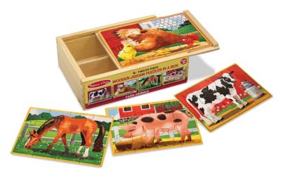 Farm Animals Puzzles In A Box