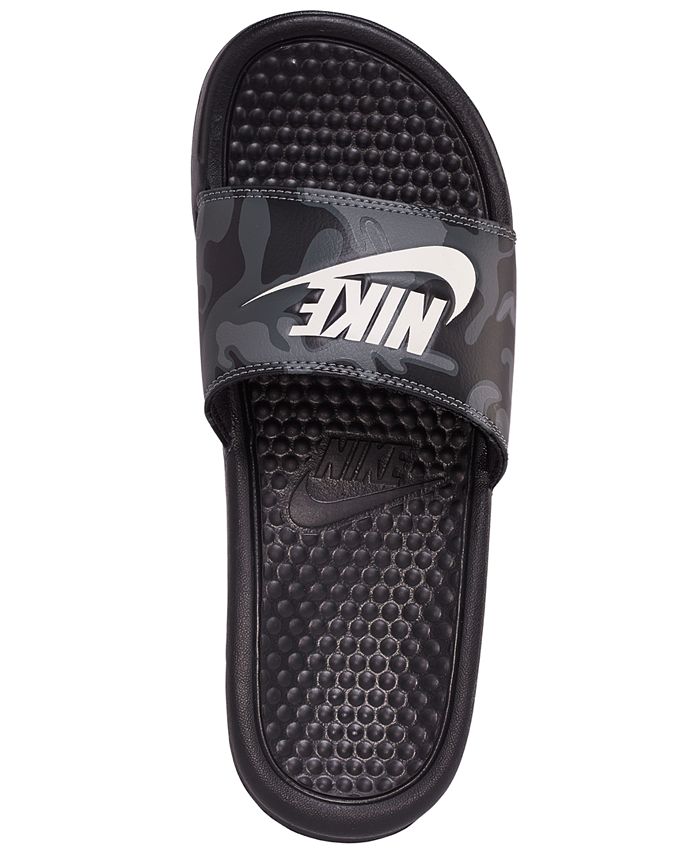 Nike Men's Benassi Just Do It Print Slide Sandals from Finish Line - Macy's