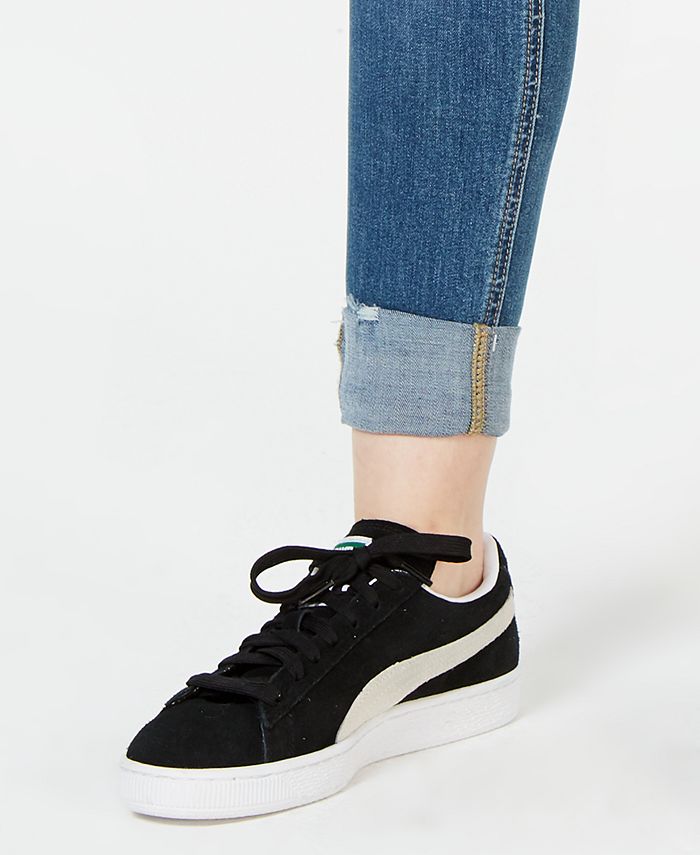 Indigo Rein Juniors Cuffed Cropped Skinny Jeans Blue Size 1