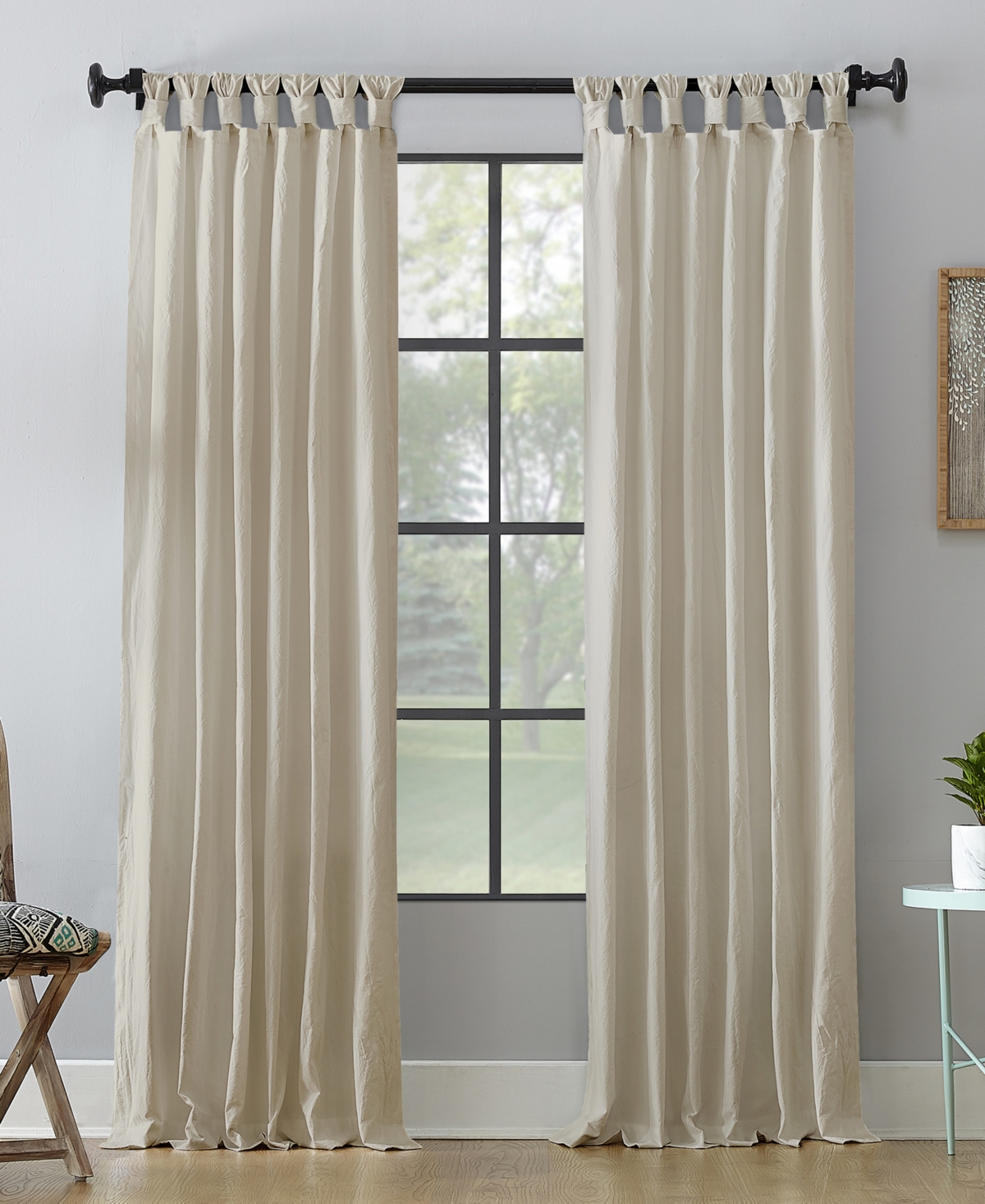 Archaeo 52 x 95 Washed Cotton Twist Tab Curtain