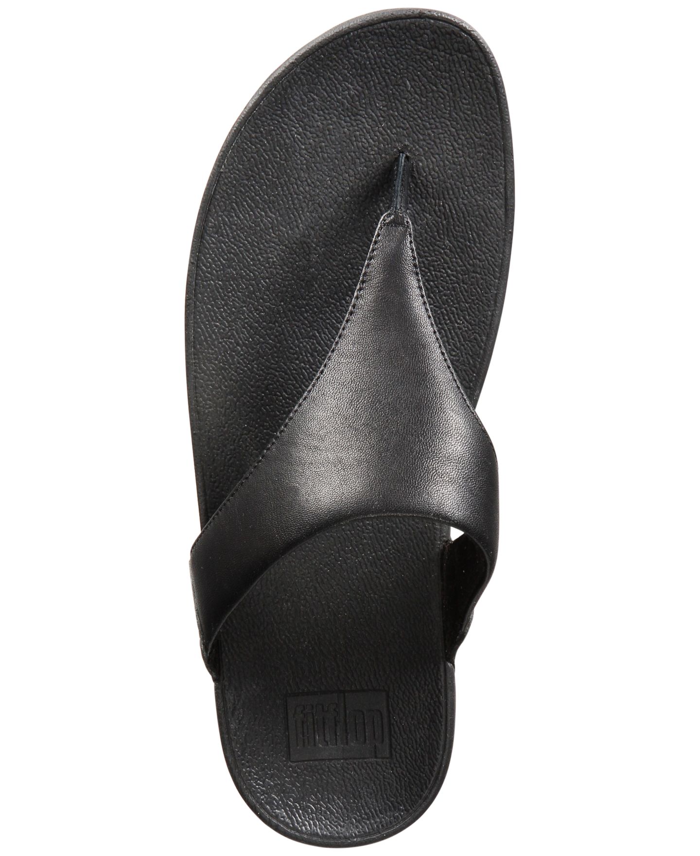 Женские сандалии FitFlop Lulu Toe-Post Wedge, цвет: Чёрный — фото 4