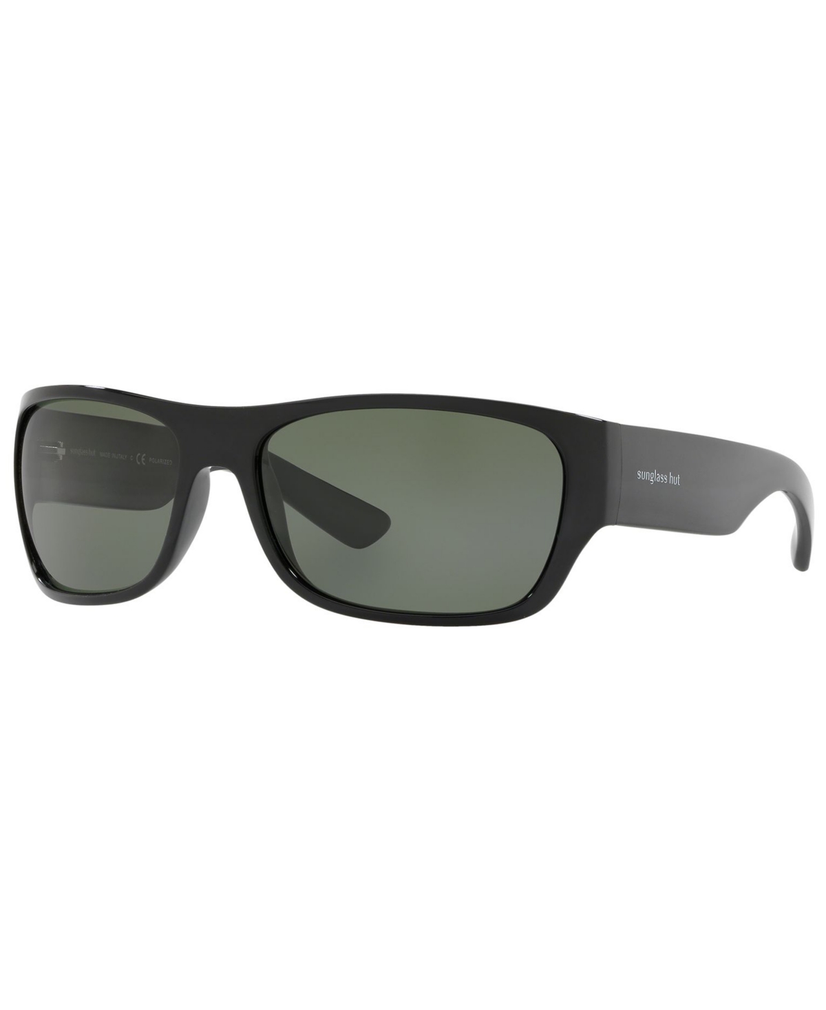 Polarized Sunglasses, HU2013 63 - BLACK/ POLAR GREEN