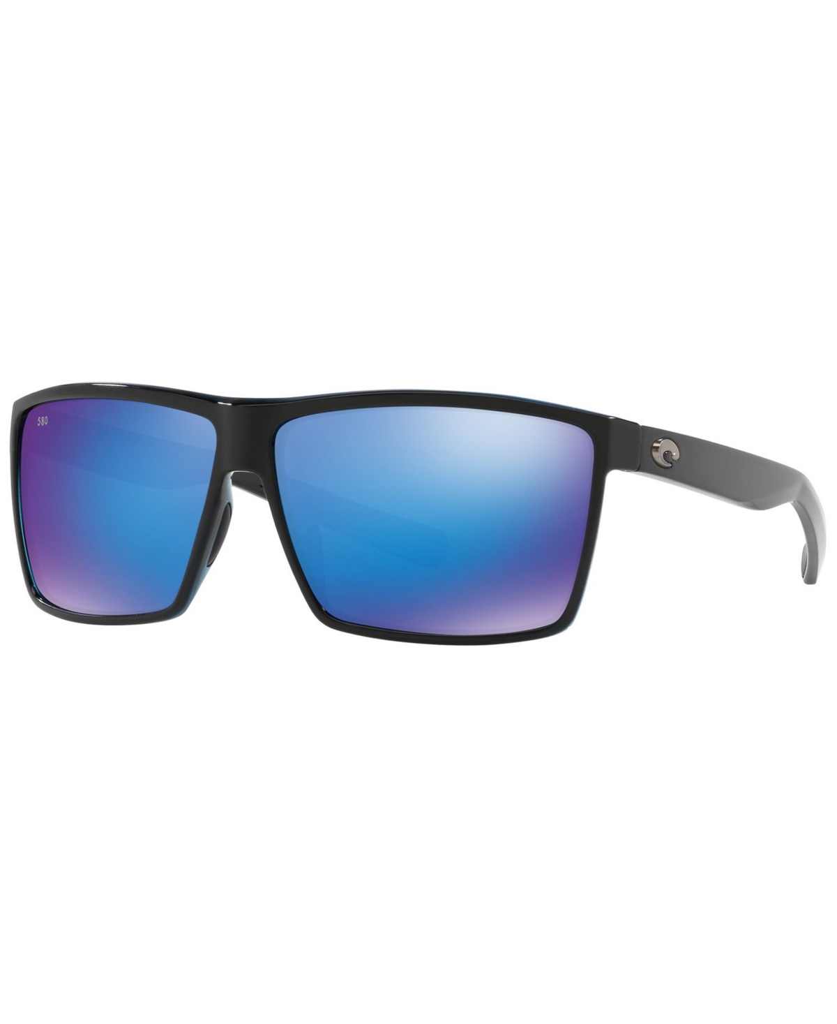 Shop Costa Del Mar Polarized Sunglasses, Rincon 64 In Black,blue Mirror Polar