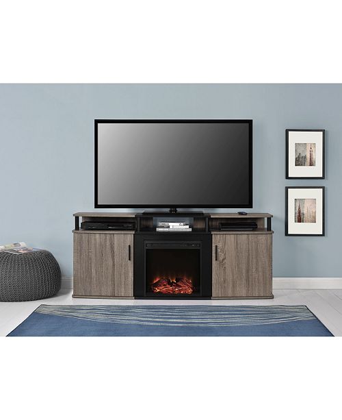 Ameriwood Home Delmar Electric Fireplace Tv Console For Tvs Up To