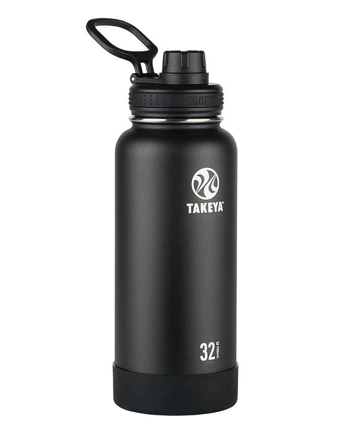 Takeya Actives 14 oz Kids Insulated Stainless Steel Water Bottle - Black 