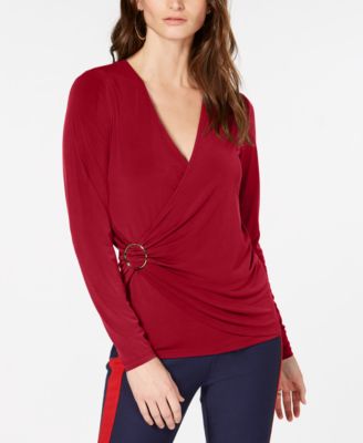 Michael Kors - Faux-Wrap O-Ring Top