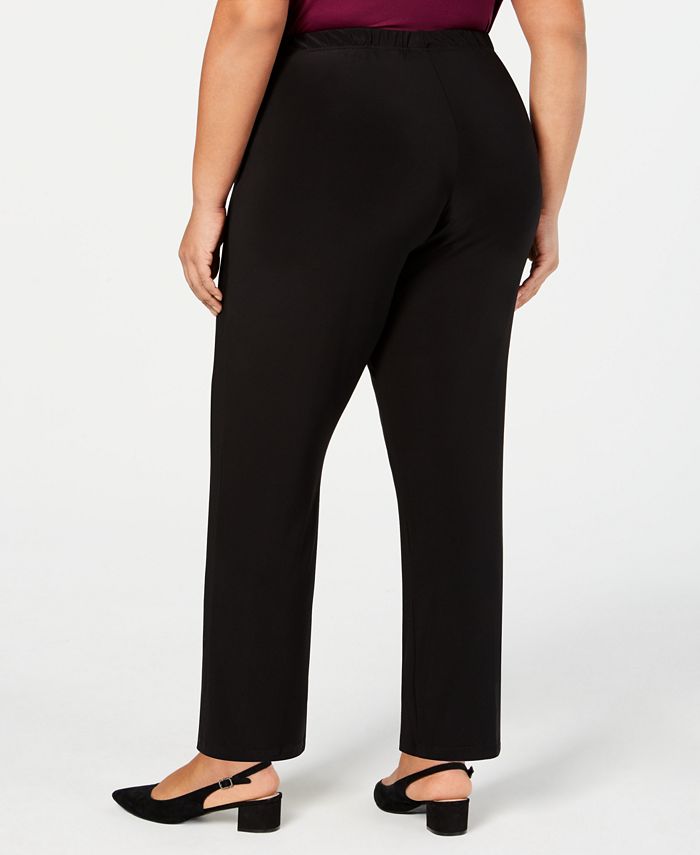 Alfred Dunner Plus Size Shining Moments Pull-On Pants - Macy's
