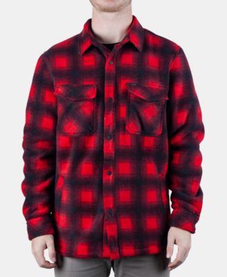 Rip Curl - Men's Shoreline Regular-Fit Fleece-Lined Plaid Flannel Shirt