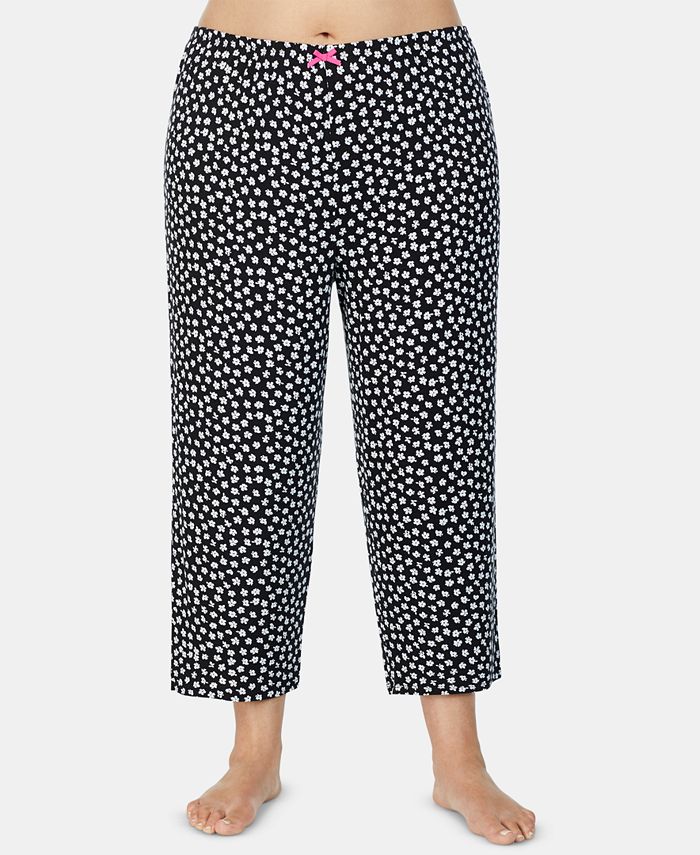 Ellen Tracy Plus Size Printed Capri Pajama Pants - Macy's