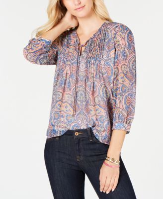 macy's tommy hilfiger blouses