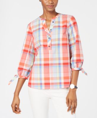 Tommy Hilfiger - Cotton Plaid Popover Shirt