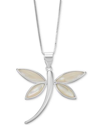 mother of pearl dragonfly necklace