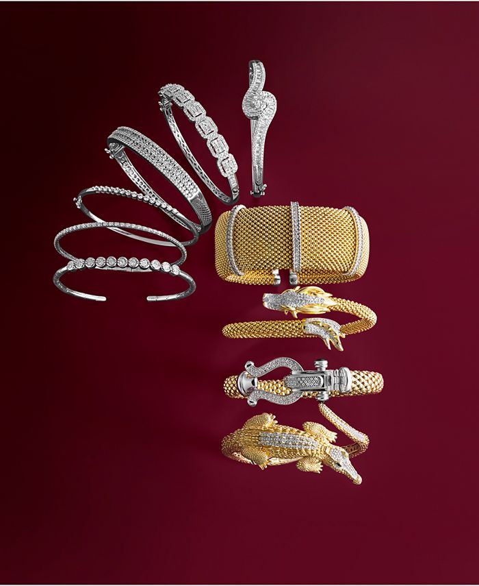 Macy's - Diamond Bangle Bracelet in 14k White Gold (1-1/2 ct. t.w.)
