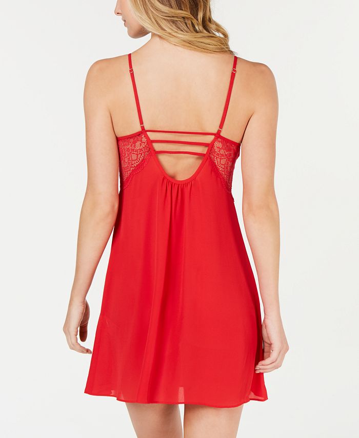INC International Concepts INC Lace-Bodice Chiffon Chemise Nightgown ,  Created for Macy's - Macy's