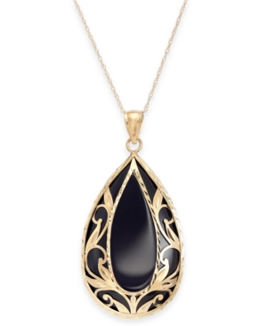 image of Onyx (32 x 20mm) Filigree 18