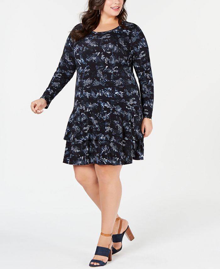 Michael kors on sale flounce hem dress