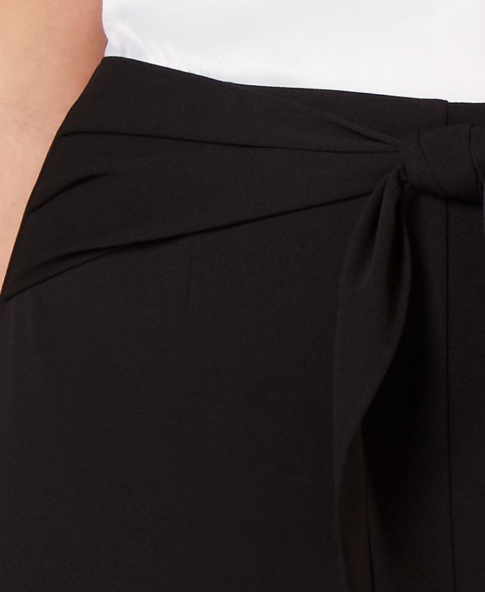 Alfani Plus Size Tied High-Waist Wide-Leg Pant, Created for Macy's - Macy's