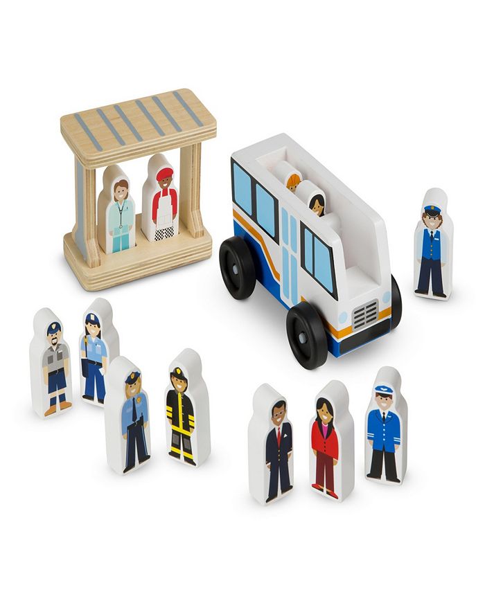 Melissa and doug off to work bus set store