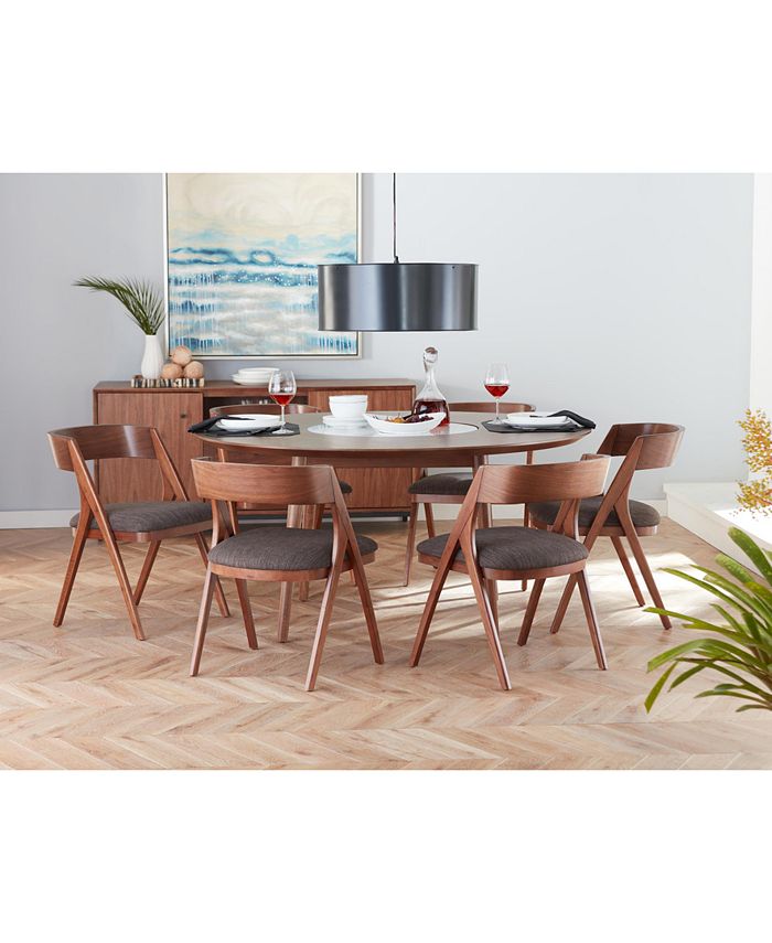 Furniture Oslo Dining Furniture, 5Pc. Set (Lazy Susan Table & 4 Side
