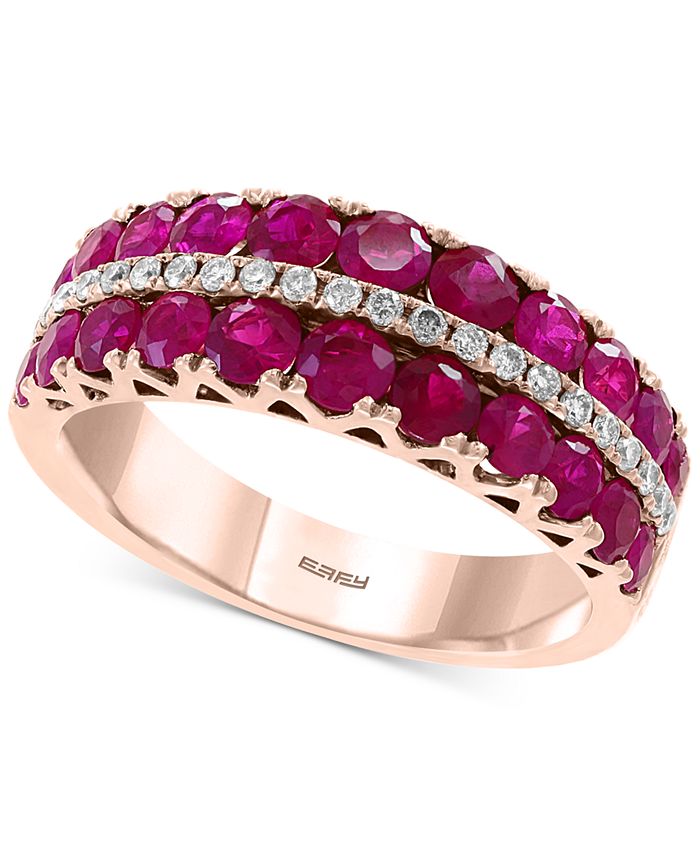 EFFY Collection EFFY® Certified Ruby (1-9/10 ct. t.w..) & Diamond (1/6 ...