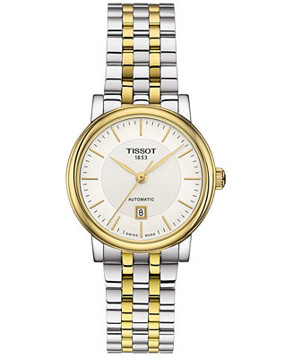 Tissot Women's Swiss Automatic T-Classic Carson Two-Tone Stainless Steel  Bracelet Watch 30mm & Reviews - Macy's