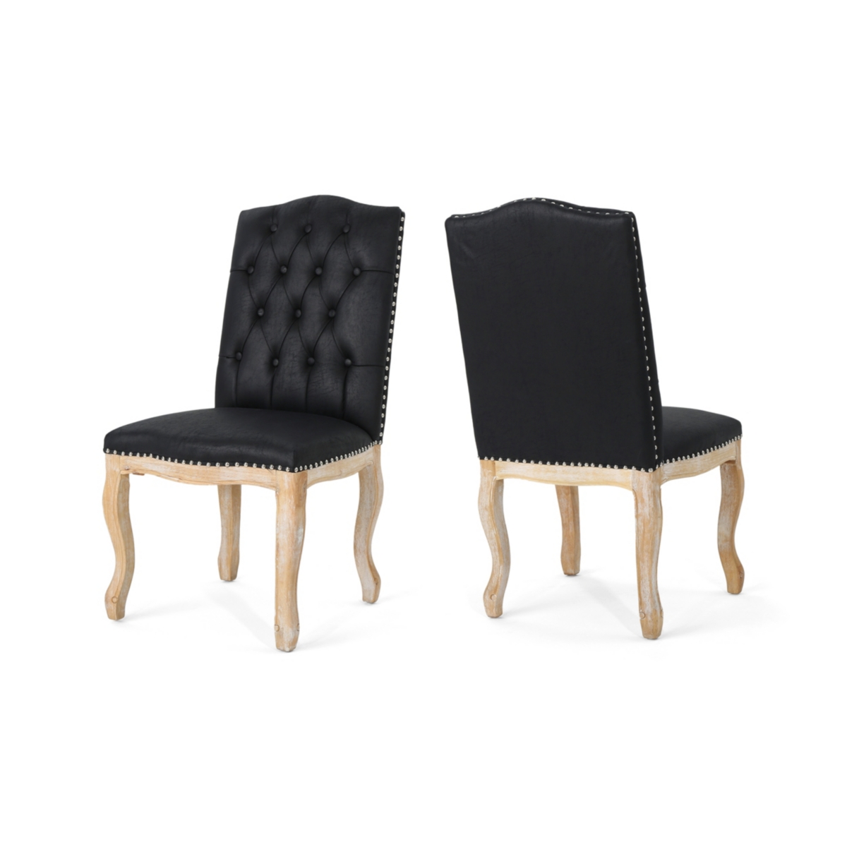 Noble House Delavan Dining Chairs (set Of 2) In Black