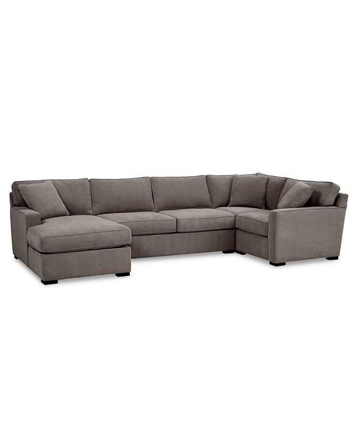 Pc Fabric Chaise Sectional Sofa