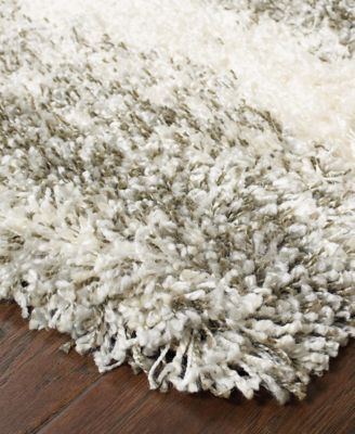 Henderson Shag 5502H Ivory/Gray 1'10" x 3'3" Area Rug