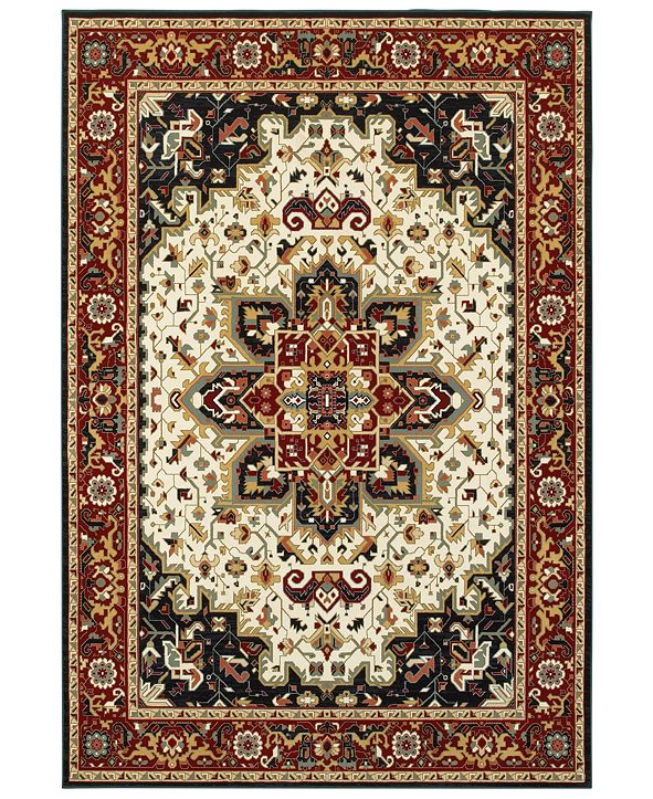 Oriental Weavers Kashan 96W Red/Ivory 6'7" x 9'6" Area Rug & Reviews