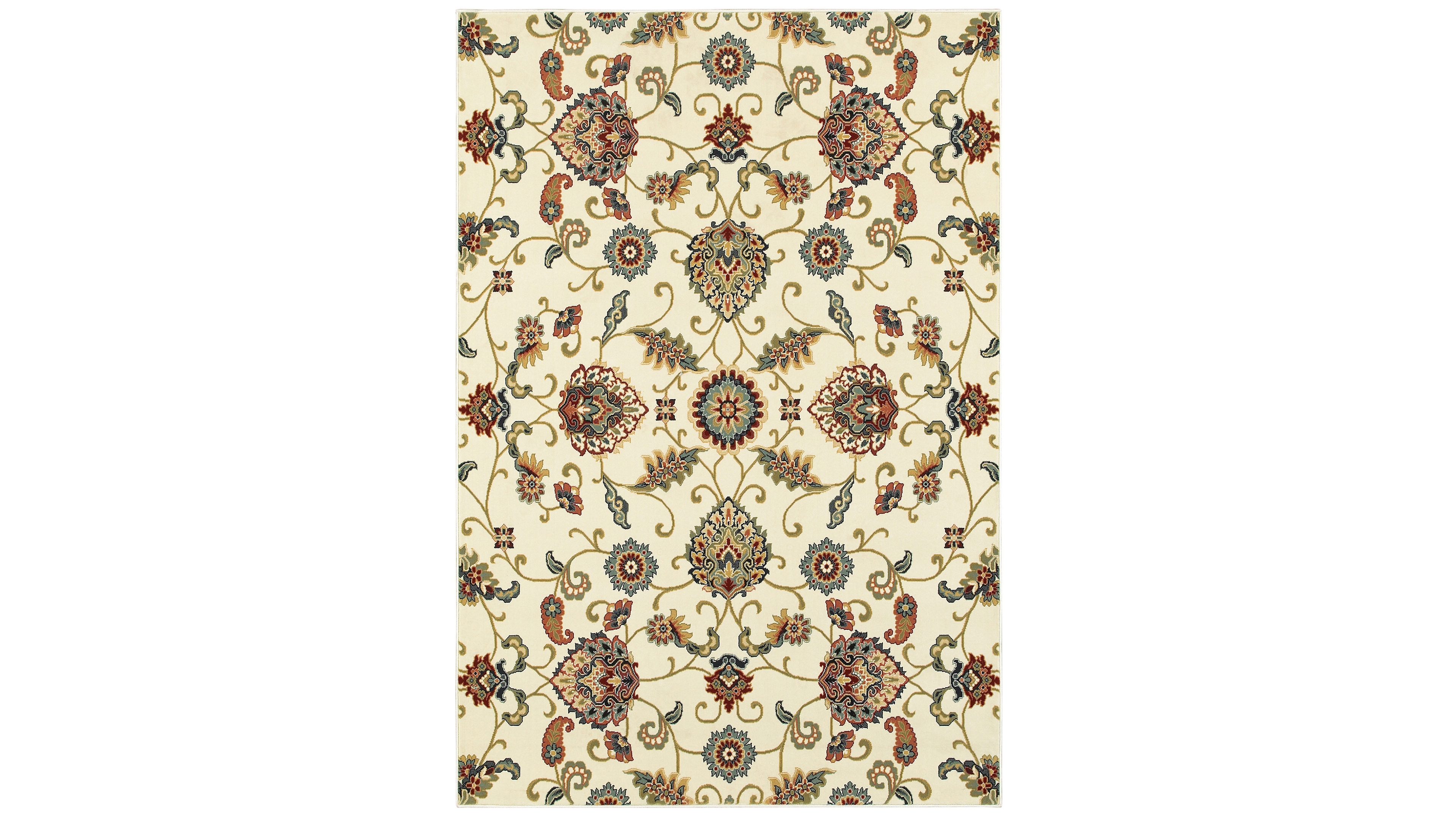 Closeout! Oriental Weavers Kashan 9946W Ivory/Multi 3'10" x 5'5" Area Rug