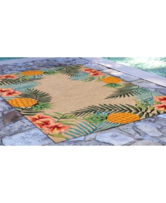Ravella 2280 Tropical Neutral 3'6" x 5'6" Indoor/Outdoor Area Rug