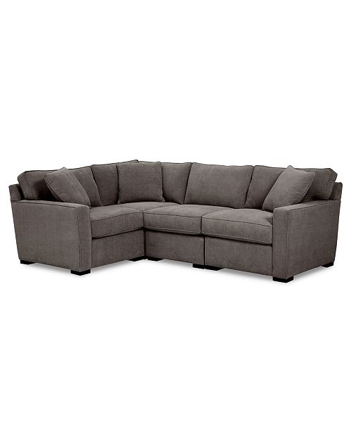 Furniture Radley Fabric 4 Pc Sectional Sofa With Corner Piece