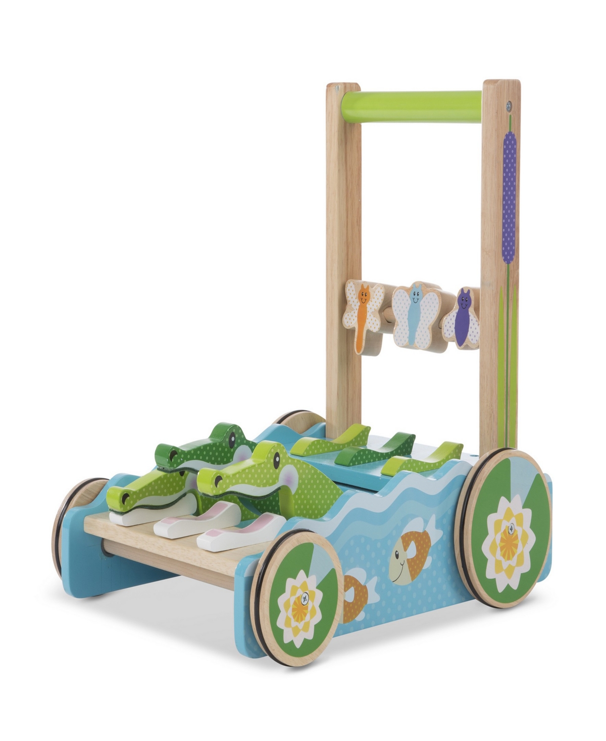 Melissa & Doug Kids'  First Play Chomp And Clack Alligator Wooden Push Toy And Activity Walker In Multi