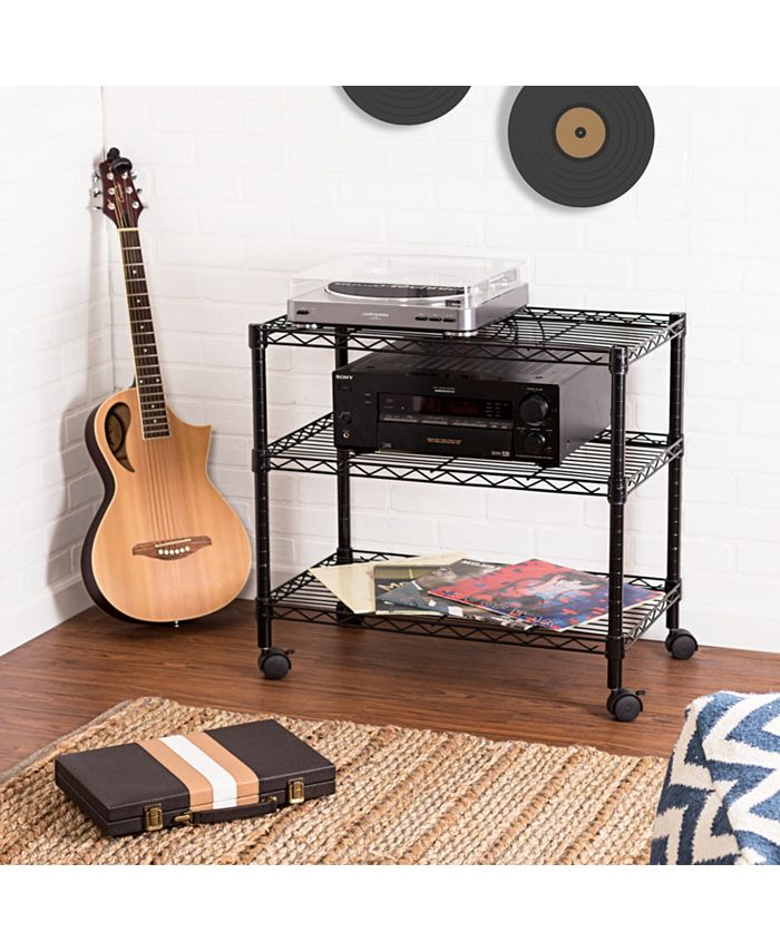 Honey Can Do 3Shelf TV Stand and Portable Multimedia Cart Macy's