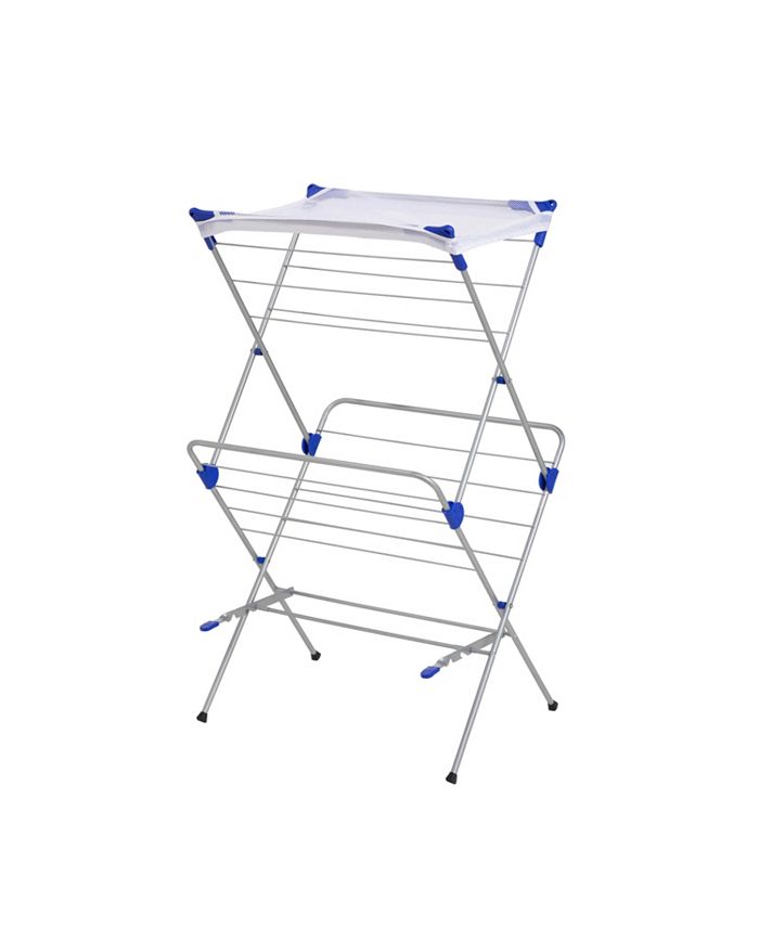 Honey Can Do 2Tier Folding Drying Rack with Mesh Top Macy's