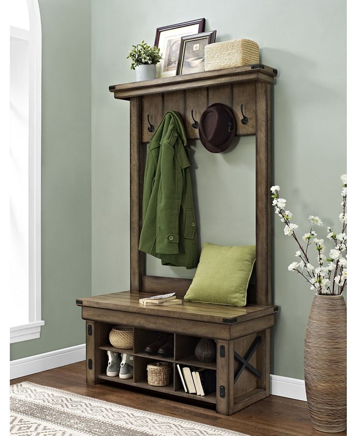 Ameriwood Home Broadmore Entryway Hall Tree With Storage Bench Macy's