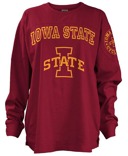 Pressbox Women S Iowa State Cyclones Long Sleeve Boyfriend T Shirt