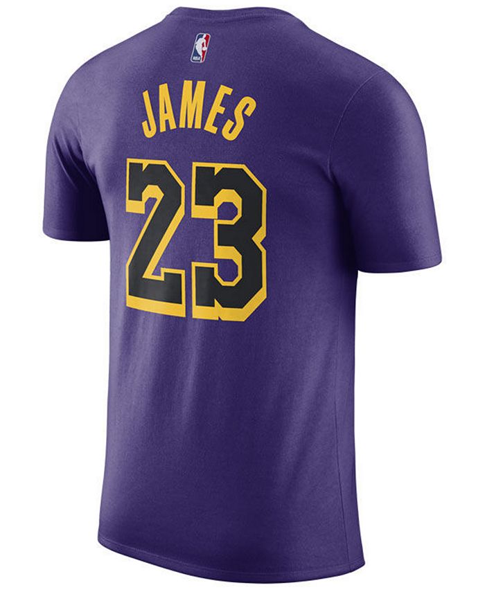 Nike Men's LeBron James Los Angeles Lakers City Player T-Shirt 2018 ...