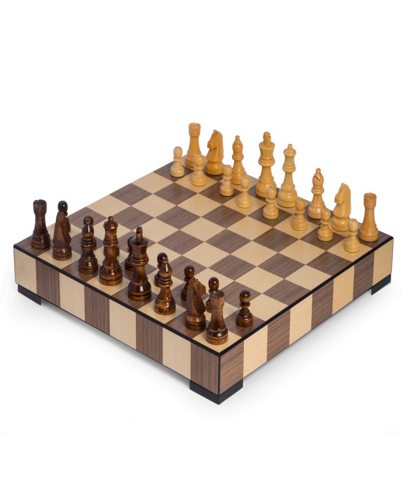 Детская настольная игра Bey-Berk Leonardo Classic 2-Player Chess & Checkers Board Game, Ages 8+ — фото 1